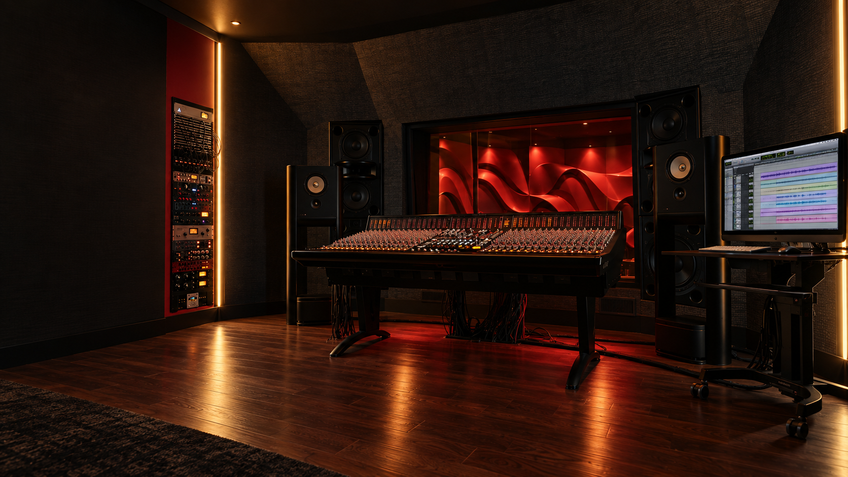 SSL mixing console in the studio